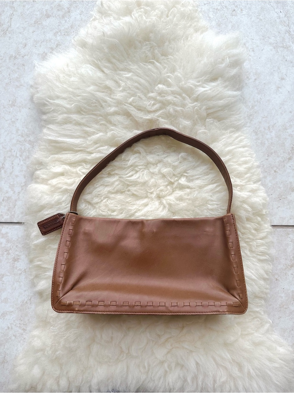 COACH vtg Brown Leather Shoulder Bag